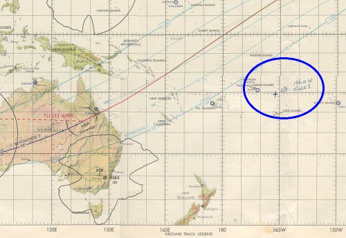 Apollo 13 re-entry location