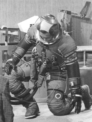 Charlie Duke in spacesuit