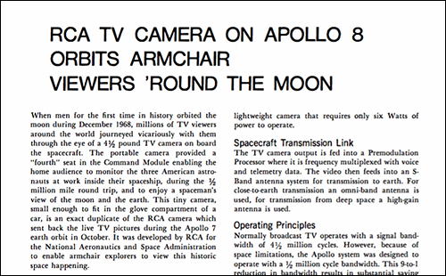 Apollo 8 TV camera
