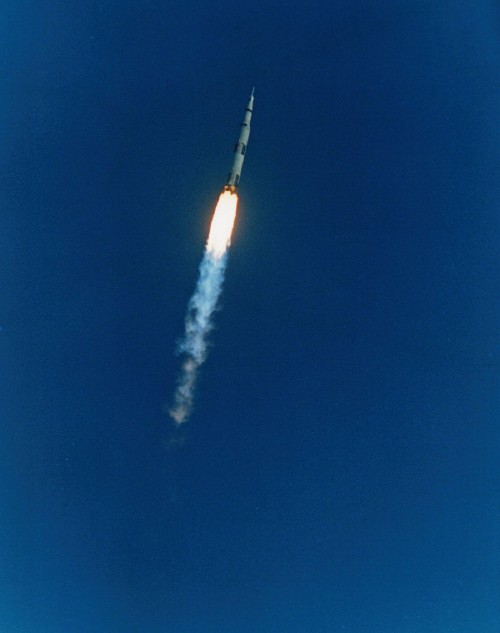 Apollo 8 in flight.