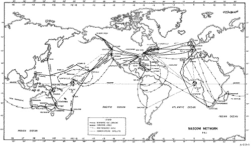 MSFN NASCOM map for Apollo 11