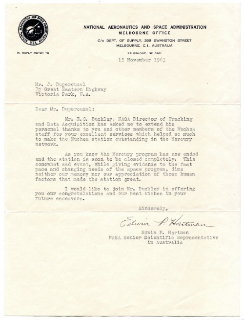 NASA letter