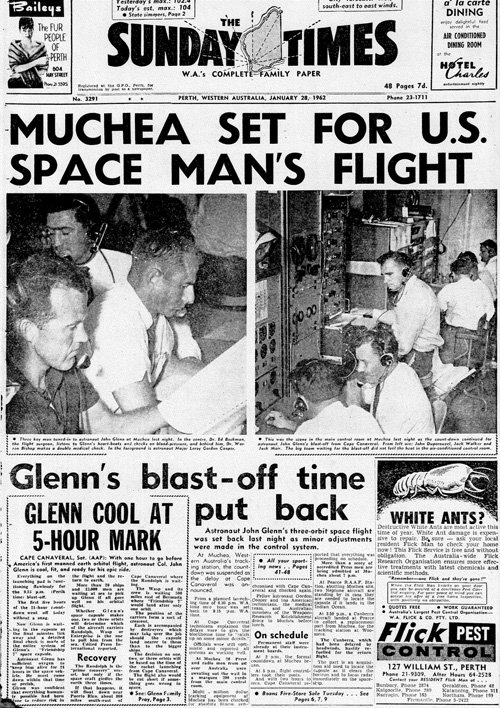 Muchea set for US Space Man’s Flight