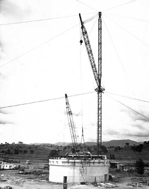 DSS-43 under construction