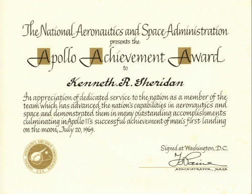 Apollo 11 certificate