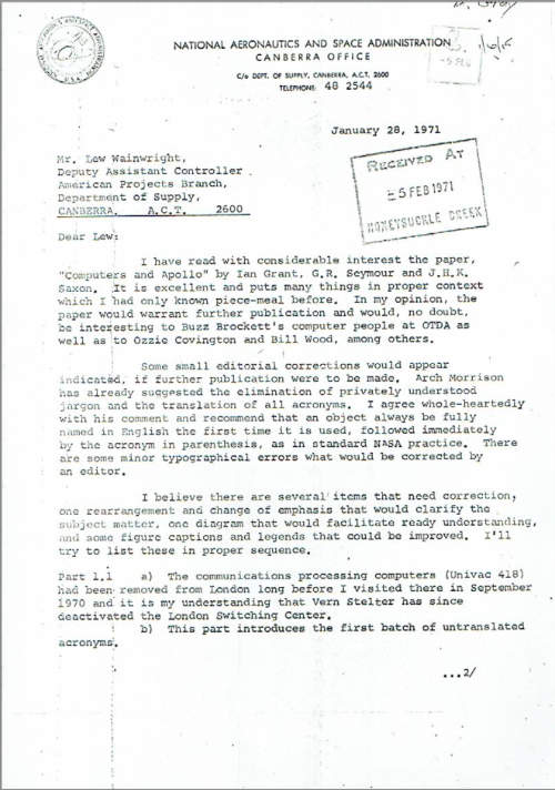 Computers and Apollo notes